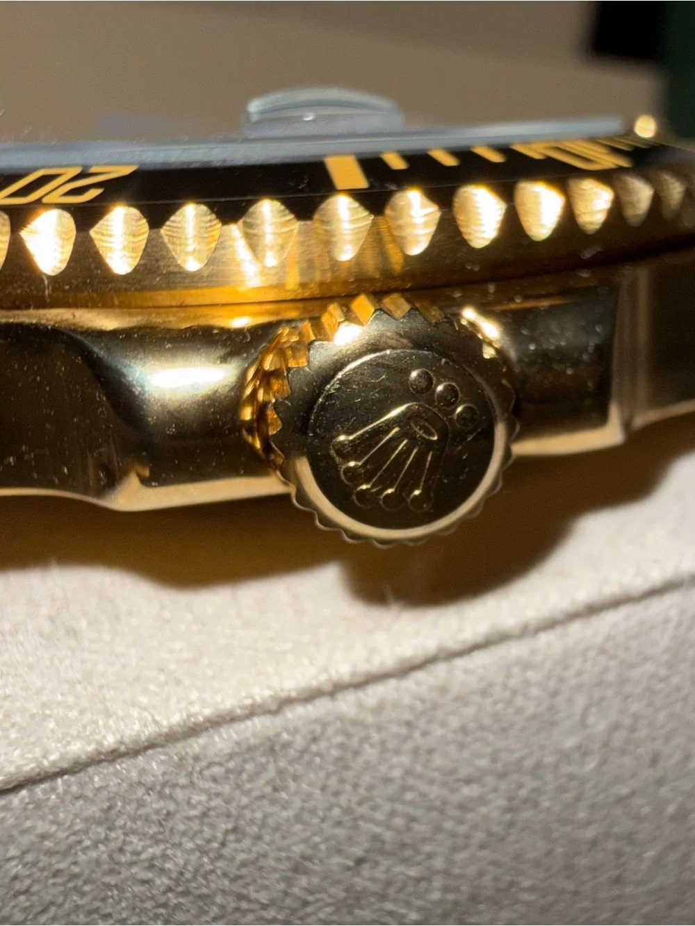 Geneva Gold-Tone Men’s Watch with Black Dial